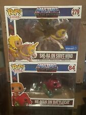 Funko Pop Masters of the Universe She-Ra on Swift Wind He-Man On Battlecat Lot picture