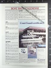 1987 ADVERTISING AD for Blue Water Coastal Cruiser 51 Party boat yacht 1986 1988 picture
