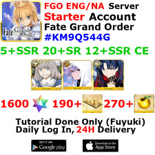 [ENG/NA][INST] FGO / Fate Grand Order Starter Account 5+SSR 190+Tix 1640+SQ #KM9 picture