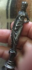 19TH ANTIQUE FRENCH EMPIRE STERLING SILVER WAX SEAL STAMP  Figural Woman 1880 picture