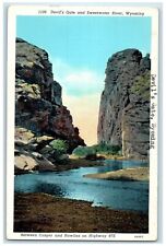 c1930's Devil's Gate And Sweetwater River Wyoming WY Posted Vintage Postcard picture