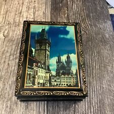 russian lacquer box vintage Prague Old Town Hall Vintage picture