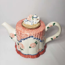 A Rare Vintage Fitz and Floyd High Tea Teapot 1988 34 OZ Mint condition picture