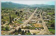Sweet Home Oregon OR Aerial View Main & Long Streets Linn County Vtg Postcard D1 picture