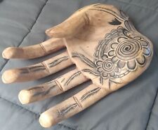 Carved Wooden Hand/Folk Art/Mexican/Latin America/Vintage Tattoo Design  picture