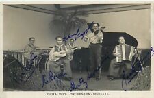 British dance band Geraldo`s Orchestra autographs signed real photo postcard picture