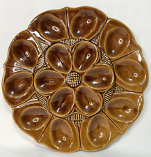 Vintage Ceramic Deviled Egg Serving Plate USA CM-30 10.25
