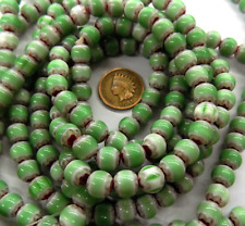 Rare Lt Green  Chevron Trade Beads African Style  ( READ )  Bin 88 #E picture