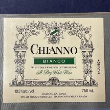 Vintage Chateau-Gai Chianno Bianco White Wine 750mL UNUSED Paper Label Q11 picture