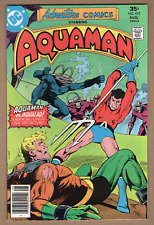 ADVENTURE COMICS #452 NM- Aquaman; Black Manta; death Aquababy 1977 DC Comics picture