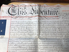 Vintage Early 19th Century British Indenture Land Deed - Charles Scrase Dickins picture