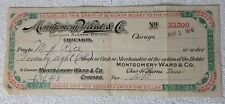 Antique Vintage 1910 Montgomery Wards & Co. Treasures Draft Certificate  picture