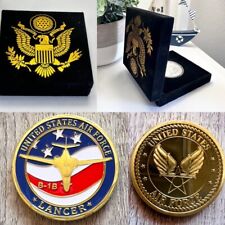 U S AIR FORCE B-1B Lancer Challenge Coin with special velvet case picture