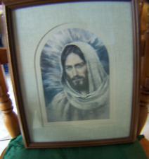 VINTAGE K. MAROON ARTIST PICTURE OF JESUS FRAMED AND MATTED PRINT picture
