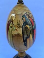 Russian Egg Life history of Dimitri from Prelutzski St. Dimitri Hand painted picture