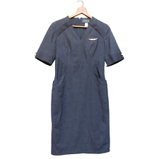 Lands End Delta Airlines Flight Attendant Dress Size 4 Gray Authentic Used picture