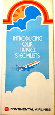 Continental Airlines Introducing our Travel Specialist Pamphlet 1970s picture