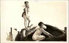 Monroe Louisiana LA Dead Whale Bathing Beauty Women Bizarre c1930 RPPC picture