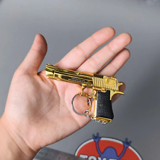 1:3 Desert Eagle Toy Gun Model Keychain Metal Alloy Pistol Miniature for Man picture