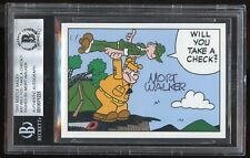 Mort Walker signed autograph auto 1995 King Features Beetle Bailey Card BAS Slab picture