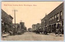 1925 WORTHINGTON MN MAIN STREET LOOKING NORTH HORSES WAGONS OLD CARS POSTCARD picture