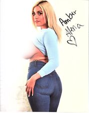 Film Star & Model AMBER ALENA nice top signed photo picture