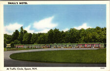 Small's Motel At Traffic Circle Epson New Hampshire Linen Postcard  picture