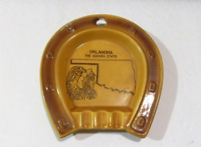Vintage Oklahoma The Sooner State Ceramic Ashtray Made In Japan picture