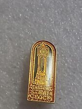 Vintage Vancouver BC Gastown Steam Clock Enamel Lapel Pin Latch Clasp Gold Toned picture