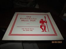 1940s? 1950's? The Old Knickerbocker Music Hall New York City Photo Album picture