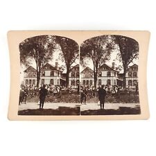 Plymouth Connecticut School Children Stereoview c1902 Antique Buildings A1908 picture