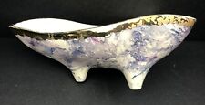 UNIQUE QUEEN POTTERY TEXTURED ART GLAZE FOOTED TRIANGLE BOWL picture
