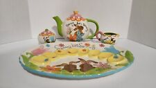 Easter Ceramic Serveware-Teapot, Plate, Etc, Spring has Sprung by Cracker Barrel picture