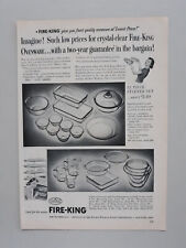 1954 Fire-King Crystal-Clear Ovenware Casserole Loaf Pan Vtg Magazine Print Ad picture