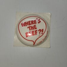 NEW Vintage Wendy's 1984 Where's The Beef? PUFFY Sticker Fast food picture