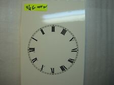 4 1/4 inch diameter off white, gloss finish Paper Clock Dial NOS Vintage picture