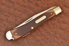 VINTAGE SCHRADE MADE IN USA OLD TIMER SAWCUT DELRIN TRAPPER KNIFE 194OT (16090 picture