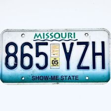2005 United States Missouri Show Me State Passenger License Plate 865 YZH picture