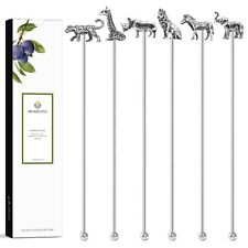6 Pcs Stainless Steel Cocktail Stirrers Swizzle Sticks for Cocktails Coffee picture