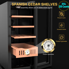 35L 250 Count Capaity Electric Humidor Cigar Cooler W/Spanish Cedar Wood Shelves picture