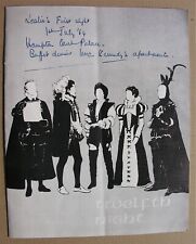 1964 TWELFTH NIGHT Hampton Court Palace, Leslie French, Diana Fairfax ANNOTATED picture