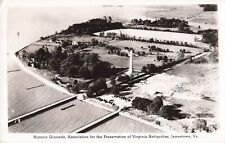 Real Photo Postcard Jamestown, VA Historic Grounds Aerial View  PM 1955   L4 picture
