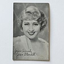 Actress Joan Blondell Photograph Vintage Arcade Exhibit Card Golden Age picture