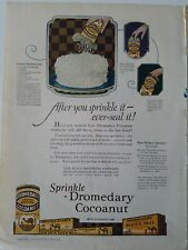 1923 sprinkle Dromedary Cocoanut vintage snowball cake recipe ad picture