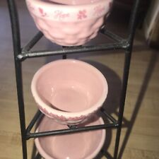 Longaberger Boyd's Horizon Of Hope Woven Nested Bowl Set Wrought Iron Stand picture