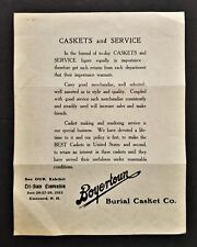1923 antique BOYERTOWN pa BURIAL CASKET Co UNDETAKER CONVENTION AD and LETTER picture