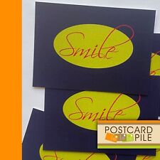 Unposted Postcards, Set Of 5, Smile Red Script Thick Postcard Lot Cheer Up picture