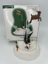 Department 56 Flight training North Pole Christmas Village Flying Reindeer Rare picture