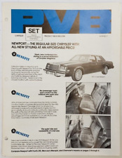 1979 Chrysler Newport Dealership Sale Training Bulletin PVB Original Vintage OEM picture