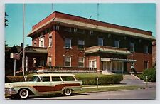 c1950s~Ford Station Wagon at Elks Home Lodge~Wapakoneta Ohio~Vintage OH Postcard picture